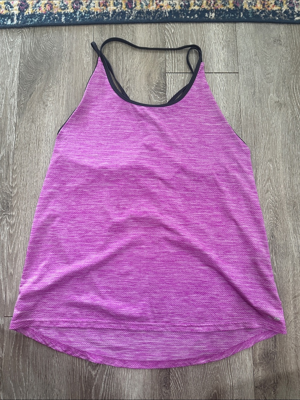 Champion Magenta Space-Dye Racerback Tank with Black Trim